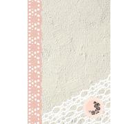 Hardcover Lined Notebook 6x9 - 120 Pages College Ruled Journal | Elegant Lace and Rose Design with Peach Spine | Classic Feminine Aesthetic Writing Journal | Office Stationery for Women | Ideal Gift