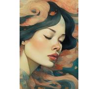 Hardcover Notebook: A notebook with a picture cover using a combination of women's watercolor paintings. With flowers, beauty makes you different, ... with the perfect gift idea for everyone.