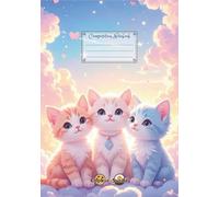 Hardcover Primary Composition Notebook with Cute Kittens Cover - 7" x 10", 120 Pages, Primary Ruled, Perfect for Kids K-2