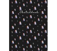 Hardcover Sketchbook with Numbered Unlined Pages 8.25 x 11: Ghosts with Rainbow Glow Pattern: Mystical Halloween Art Journal for Drawing & Creative Ideas