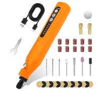 HARDELL 4V Utensile Rotante Multifunzione Senza Fili, Trapano Elettrico a 6 Velocità da 18000 RPM con Batteria da 2000mAh e 35 Accessori per Levigatura, Incisione, fai da te
