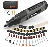 HARDELL Kit Utensile Rotante a Batteria 4V con 80 Accessori, Batteria 4000mAh, 6 Velocità Variabili, Ricarica Rapida Type-C per Taglio, Levigatura, Lucidatura, Foratura, Incisione, Fai da Te