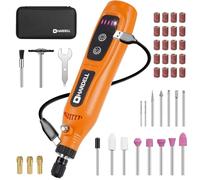 HARDELL Mini Trapano a Batteria Con 43 Accessori, Strumenti Rotanti Multifunzione, Utilizzare Durante La Ricarica, USB C Ricarica, Mini Trapano Elettrico Per Modellismo, Gioielli, Legno, Fai Da Te