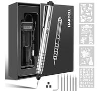 HARDELL Penna per Incisione Elettrica, Mini Penna Incisore Multifunzionale per e Fai da Te, Incide 60+ Superfici, Strumento Portatile Senza Fili per Gioielli, Vetro, Legno, Pietra(argento)