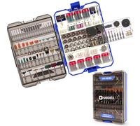 HARDELL Set di accessori da 618 pezzi per utensili multifunzione, codolo universale da 3,2 mm (1/8") per smerigliare, separare, lucidare, forare e incidere, scatola di accessori con design estraibile