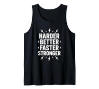Harder Better Faster Stronger Stronger Gym Workout Motivational Canotta