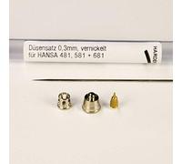 Harder & Steenbeck 218863 Nozzle set 0.3mm, nickel-plated for HANSA 481, 581, 681