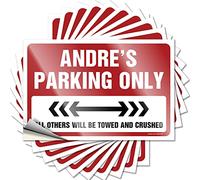 Hardhat Adesivi e Decalcomanie Andre's Parking Only Funny Sticker 10 Pezzi Adesivi Paraurti Divertente Bar Decor (Taglia : 12X18CM)