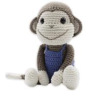 HardiCraft, Kit Da Uncinetto per Amigurumi, Monkey Bryan, Con Pattern per la realizzazione, Materiale per l'imbottitura incluso