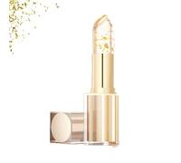 Hardpointing Color Changing Lipstick, Transferproof Color-Changing Lipstick,Gold Foil Moisturizing Gloss Lip Deep Nourishment, Transparent Change Lip Balm Long Lasting 24 Hours for Women (1pc)