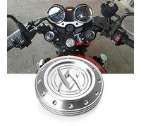 HARDREV Accessori per manubrio Z900RS Copri tappo superiore attacco manubrio per Kawasaki z900 rs cafe 2018-2023 Coperchio decorativo centrale albero triplo (Silver)