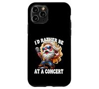 Hardrock Gnome With Rocker Hands Id Rather Be At A Concert Custodia per iPhone 11 Pro