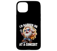 Hardrock Gnome With Rocker Hands Id Rather Be At A Concert Custodia per iPhone 15 Plus