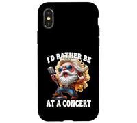 Hardrock Gnome With Rocker Hands Id Rather Be At A Concert Custodia per iPhone X/XS