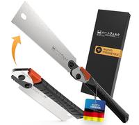 HARDTWERK Hanzo - Sega giapponese pieghevole [RYOBA - su entrambi i lati), 240 mm, in acciaio al carbonio SK4 (manico super grip) per fai da te, sega fine giapponese