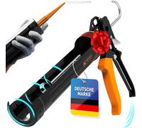 HARDTWERK Pressa per cartucce in silicone HYDRO con taglierino [traduzione 18:1] pistola professionale per cartucce di tenuta e colla da 150 - 310 ml (silicone, acrilico, ecc.)