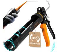 HARDTWERK Pressa per cartucce in silicone HYDRO con taglierino [traduzione 18:1] pistola professionale per cartucce di tenuta e colla da 150 - 310 ml (silicone, acrilico, ecc.)