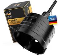 HARDTWERK Punta turbo da 82 mm [SDS Plus] - Punta a corona resistente agli urti per prese in muratura, pietra, calcestruzzo, costruzione a secco, svasatore, punta a corona