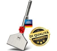 HARDTWERK Scalpello per piastrelle Turbo SDS Plus, 165 x 75 mm, scalpello piatto largo per rimuovere piastrelle e colla da piastrelle, per perforatore, scalpello largo