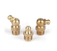 hardware 10PCS M4 M5 M6 M8 M10 M12 M14 M16 Male Thread Brass Straight Elbow Type Hydraulic Oil Zerk Grease Nipple Tube Pipe Fitting Pipe joint(45 Degree,M12x1.25) Plumbing Fittings