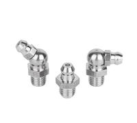 hardware 10PCS M6 M8 M10 M12 M14 M16 Male Thread 304 Stainless Steel Straight Elbow Type Oil Zerk Grease Nipple Tube Pipe Fitting Pipe joint(M10x1 90 Degree)