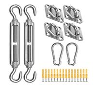 Hardware a vela ombra - Set di strumenti di installazione in acciaio inossidabile ad alta resistenza | Accessori perfetti per vele che bloccano la luce solare diretta nella tua piscina o giardino, tut