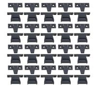 Hardware clip connettore pannello per mobili e mobili Trim | Struttura in ABS nero in due pezzi, componenti a vite, accesso rimovibile per mobili e pannelli portaoggetti