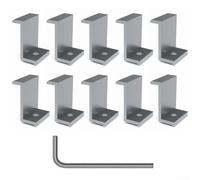 Hardware di montaggio per pannello fotovoltaico, 10 morsetti terminali in lega di alluminio per un'installazione solare affidabile (35 mm)