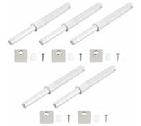 Hardware per armadietti da 10,7 cm, 10,7 cm, 10 chiusure magnetiche a pressione per cassetti, sistema di chiusura con vite per armadi, armadi, armadi, mobili, porte, bianco