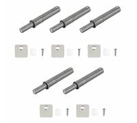 Hardware per armadietti da 7,3 cm, 5 chiusure magnetiche a pressione per cassetti, sistema di chiusura con vite per armadi, armadi, armadi, mobili, porte, grigio