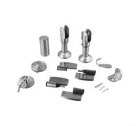 Hardware per il bagno, Gancio con staffa per cerniera in acciaio inossidabile, set di hardware per serratura per porta del bagno, mobile per mobili (sinistra)