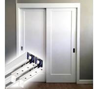 Hardware Per Porta Bifold Con Binario, systems Di Binari Per Porte | Kit binario per porta tagliabile e di giunzione con rulli a 8 ruote per camera da letto/armadio(16.2ft/194.4in/494cm)