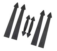 Hardware per porta del garage, 6 cerniere e maniglie, nessuna perforazione richiesta, decorazione rimovibile per porte in metallo, set di hardware per porte finte