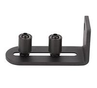 Hardware per Porta della Stalla, Guida a Pavimento per Porta della Stalla Guida a Pavimento per Porta della Stalla Nera con Vite Guida a Pavimento Scorrevole in Acciaio Al