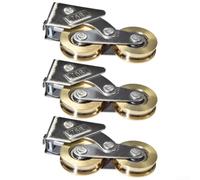 Hardware per porta scorrevole senza sforzo con ruote in ottone, perfetto per appassionati di fai da te e professionisti (3 pezzi)