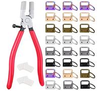 Hardware per portachiavi, Shynek 50PCS 1 Inch Lanyard Keychain Hardware con strumento di pinze per portachiavi e pinze da polso
