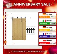 Hardware per porte scorrevoli HOMCOM accessori per Kit in acciaio da 200 cm 2 porte