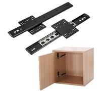 Hardware scorrevole nascosto per ante a scomparsa, 30-70 cm, in metallo, capacità di carico 20 kg, scorrevole silenzioso, ideale per porte di armadi integrati, facile installazione (40 cm)