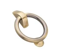 Hardware Solutions - Battente ad anello per porta, in ottone anticato, 110 x 143 mm