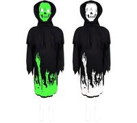 Hardware Tribe Costumi cosplay di Halloween con doppio effetto giorno e notte (100 cm-180 cm) - strega, triste mietitore, scheletro giochi di ruolo, abiti ideali per cosplay scolastici, feste festive