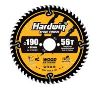 Hardwin Lama per sega circolare 190 x 30 mm (56 denti), per legno, pannelli di particolato, compensato, legno duro, ecc. Compatibile con Dewalt, Makita, Bosch