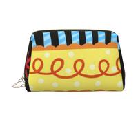 Hardwoods Verde Camouflage Stampato Makeup Bag per le Donne Portatile In Pelle Make up Bag Viaggio Oro Cerniera Cosmetici Borse Organizzatore, Happy Birthday Big Cake, One Size, Astuccio per trucchi