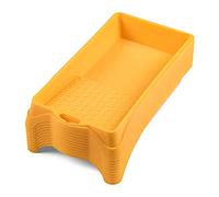 HARDY WORKING TOOLS 10x Vaschetta per verniciatura, vaschetta di verniciatura larghezza 16cm, lunghezza 30cm, vasca per verniciare, Vaschetta per vernice, Vassoi per Rulli per Pittura, giallo