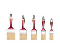 HARDY WORKING TOOLS Pennellesse Set 5-sezioni, 1 pezzi - 25, 35, 50, 60, 75 mm Larghezza, Pennello Set con manico in legno, Pennello di verniciatura Serie *33*, 5PCS, Pennellessa kit A0283-050100