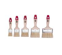 HARDY WORKING TOOLS Flachpinsel-Set 5-teilig, 1 Stück - 25, 35, 50, 60, 75 mm Breite, Malerpinsel Set mit Holzgriff, Lackpinsel Serie *36*, 5PCS, Pinselset A0285-060100