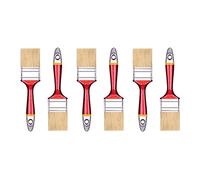 HARDY WORKING TOOLS Pennellesse Set 6-sezioni, 6 pezzi - 50 mm Larghezza, Pennello Set con manico in legno, Pennello di verniciatura Serie *33*, 6PCS, Pennellessa kit A0200-330620