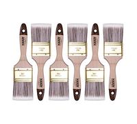 HARDY WORKING TOOLS Pennellesse Set 6-sezioni, 6 pezzi - 60 mm Larghezza, Pennello Set con manico in legno, Pennello di verniciatura Serie *45*, 6PCS, Pennellessa kit A0205-450625