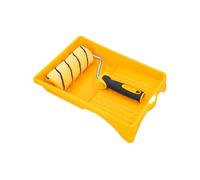 HARDY WORKING TOOLS Set per Pittura di Pareti e Soffitti: Rullo 18 cm con Pelo da 13 mm + Manico Ergonomico + Vaschetta 24 x 34 cm - per Vernici a Base d'Acqua