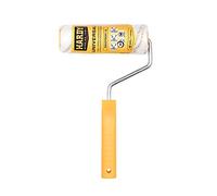 HARDY WORKING TOOLS Rullo Di Vernice Set, Rullo Di Vernice Pennello di poliestere, Altezza del pelo 12mm, Lunghezza 18cm, Diametro 48mm, bianco-giallo, A0180-580000