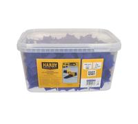 Hardy Working Tools - Set da 400 Clip in Plastica per Sistema di Livellamento, Linguette per Fughe da 1 mm per Piastrelle di Spessore 3-16 mm, Secchio di 400 Spaziatori di Livellamento